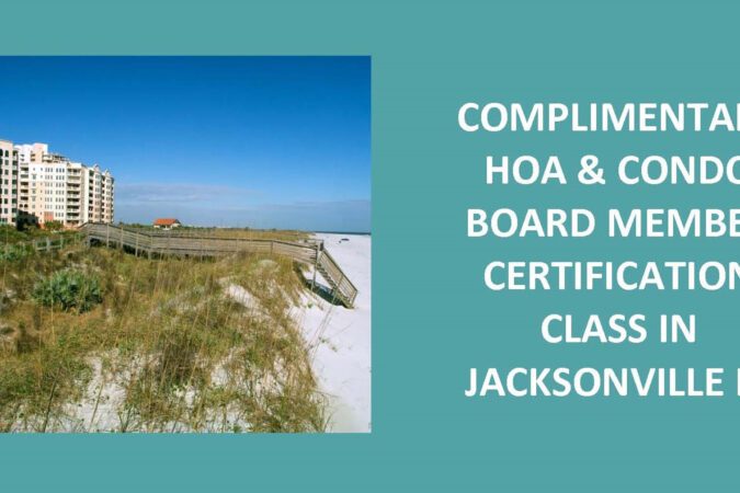 Jacksonville HOA Certification Class