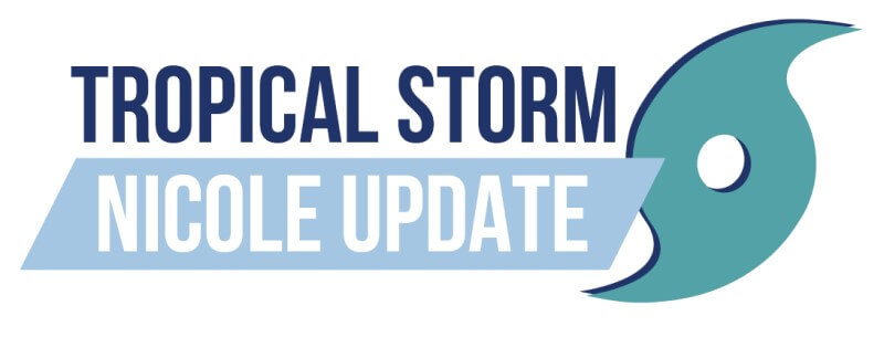 Tropical Storm Nicole for Sentry Management HOA Managed Communities